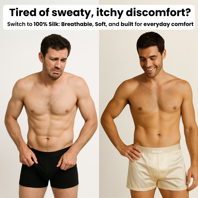 Revolt 100% Silk Boxers | Premium Comfort, Sustainably Made